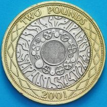 Великобритания 2 фунта 2001 год. 