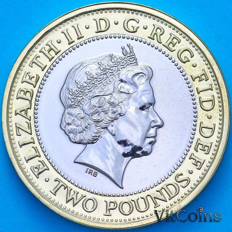 Монета Великобритания 2 фунта 2015 год. Королевский флот в Первой мировой войне. BU