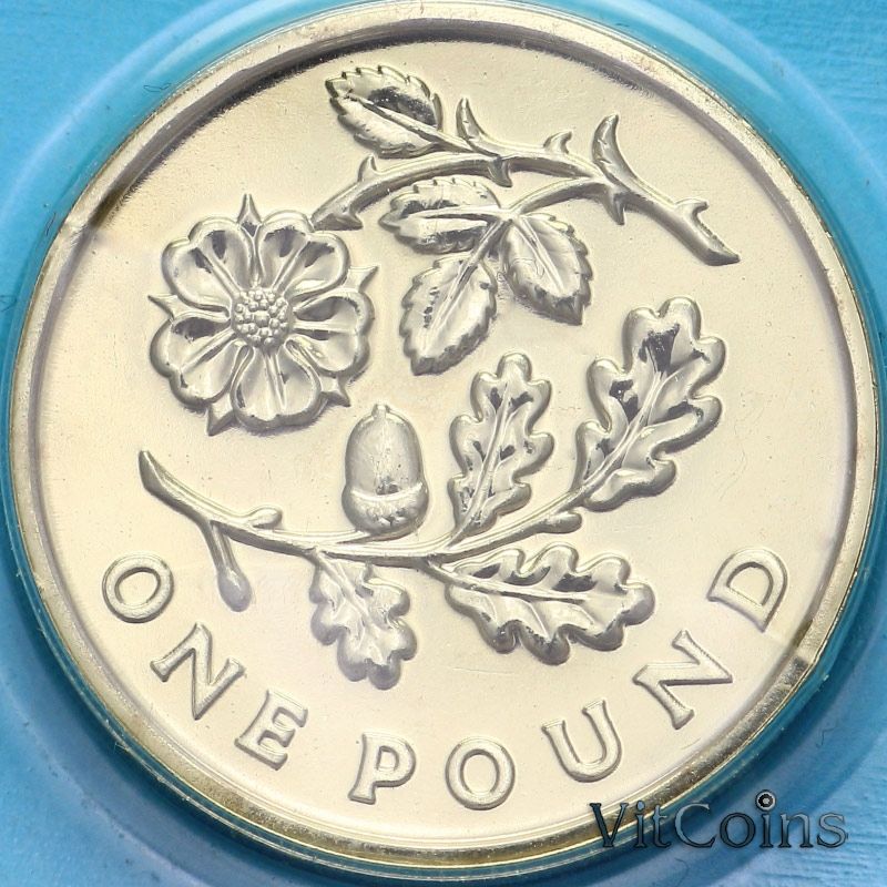 Монета Великобритания 1 фунт 2013 год. Флора Англии - Роза и дуб. BU Монета Великобритания 1 фунт 2013 год. Флора Англии - Роза и дуб. BU
