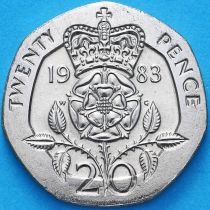 Великобритания 20 пенсов 1983 год. BU