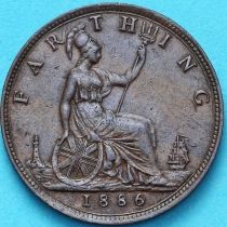 Великобритания 1 фартинг 1886 год.