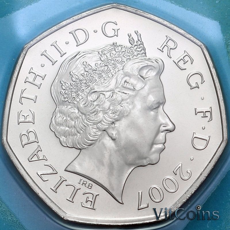 Монета Великобритания 50 пенсов 2007 год. Скаутское движение. BU