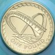 Монета Великобритания 1 фунт 2007 год. Пешеходный мост Миллениум. BU