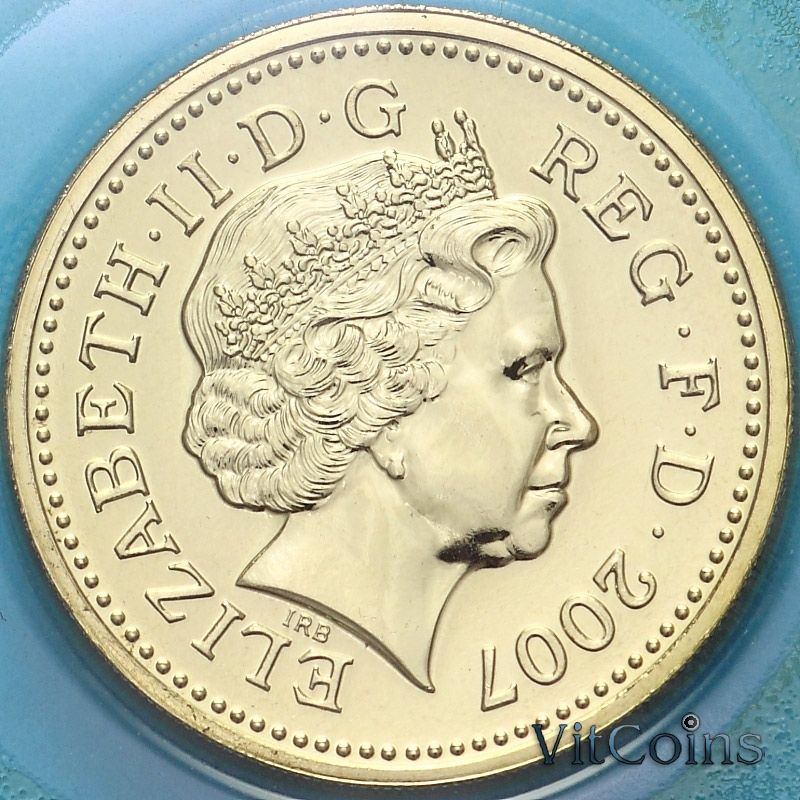 Монета Великобритания 1 фунт 2007 год. Пешеходный мост Миллениум. BU Монета Великобритания 1 фунт 2007 год. Пешеходный мост Миллениум. BU