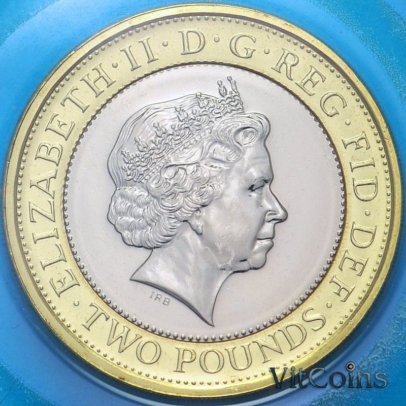 Монета Великобритания 2 фунта 2007 год. Отмена рабства. BU