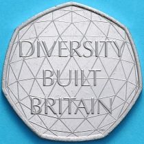 Великобритания 50 пенсов 2020 год. Британское многообразие.