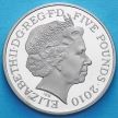 Монета Великобритании 5 фунтов 2010 год. Черчилль. Блистер