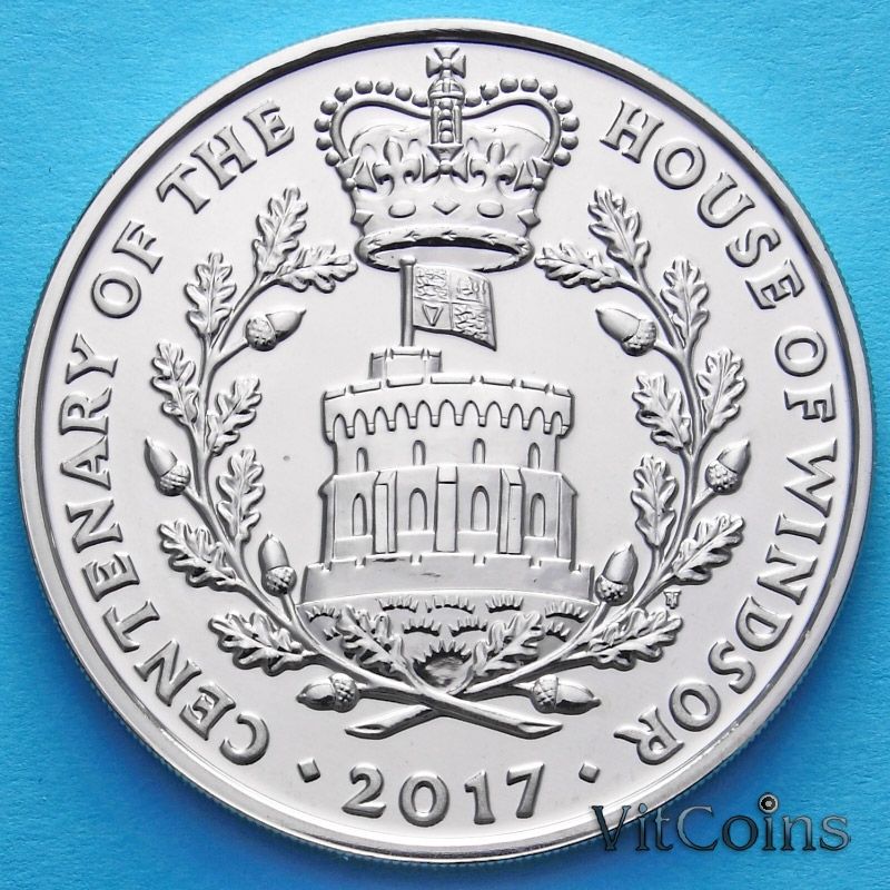 Монета Великобритании 5 фунтов 2017 год. Дом Виндзоров. BU