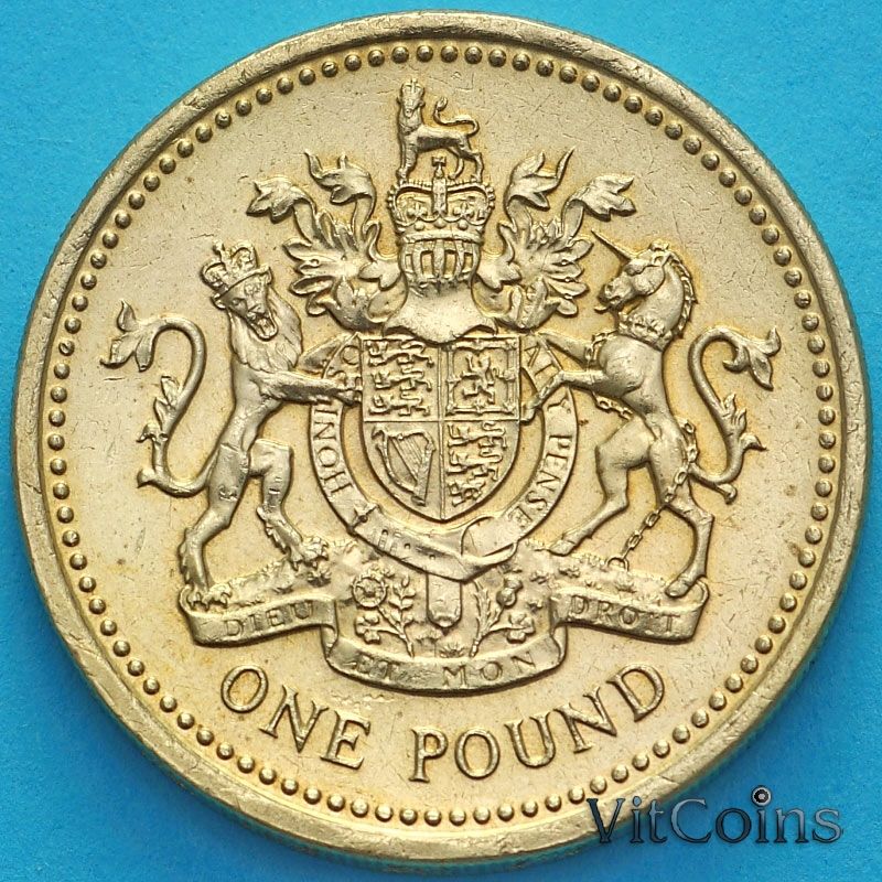 Монета Великобритании 1 фунт 1983 год. aUNC