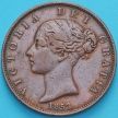Монета Великобритания 1/2 пенни 1853 год. 