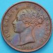 Монета Великобритания 1/2 пенни 1854 год. 