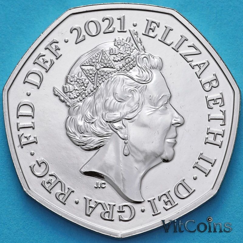 Монета Великобритания 50 пенсов 2021 год. BU