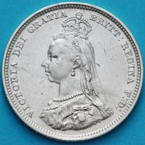 Великобритания 1 шиллинг 1887 год. Серебро. №1
