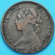 Монета Великобритании 1 фартинг 1875 год. Н.