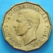 Монета Великобритании 3 пенса 1952 год.