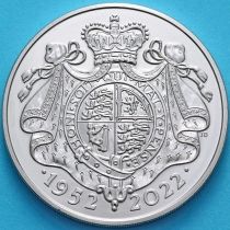 Великобритания 5 фунтов 2022 год. 70 лет вступлению на престол королевы Елизаветы II. BU