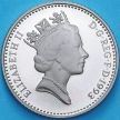 Монета Великобритания 10 пенсов 1993 год. Proof