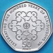 Монета Великобритания 50 пенсов 2010 год. 100 лет женской организации скаутов.  BU
