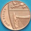 Монета Великобритания 1 пенни 2011 год. BU