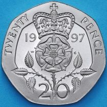 Великобритания 20 пенсов 1997 год. Proof