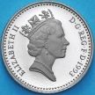 Монета Великобритания 5 пенсов 1993 год. Proof