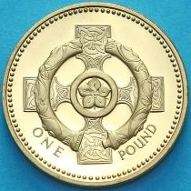 Великобритания 1 фунт 1996 год. Кельтский крест. Proof