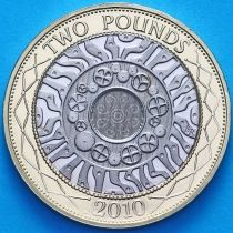Великобритания 2 фунта 2010 год. BU
