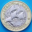 Монета Великобритания 2 фунта 2020 год. Мэйфлауэр. 