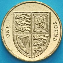 Великобритания 1 фунт 2015 год. Щит