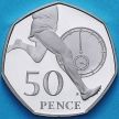 Монета Великобритания 50 пенсов 2004 год. Миля менее чем за 4 минуты. Proof