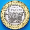 Монета Великобритания 2 фунта 2004 год. Паровоз Ричарда Тревесика. Proof