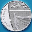 Монета Великобритания 1 пенни 2008 год. Серебро. Proof