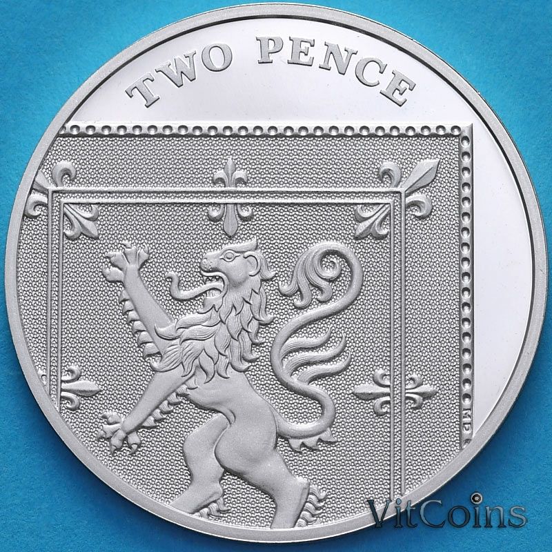 Монета Великобритания 2 пенса 2008 год. Proof