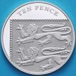 Монета Великобритания 10 пенсов 2008 год. Серебро. Proof