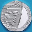 Монета Великобритания 20 пенсов 2008 год. Серебро. Proof