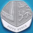 Монета Великобритания 50 пенсов 2008 год. Серебро. Proof