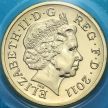 Монета Великобритания 1 фунт 2011 год. Эдинбург. BU