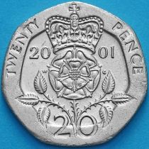 Великобритания 20 пенсов 2001 год.
