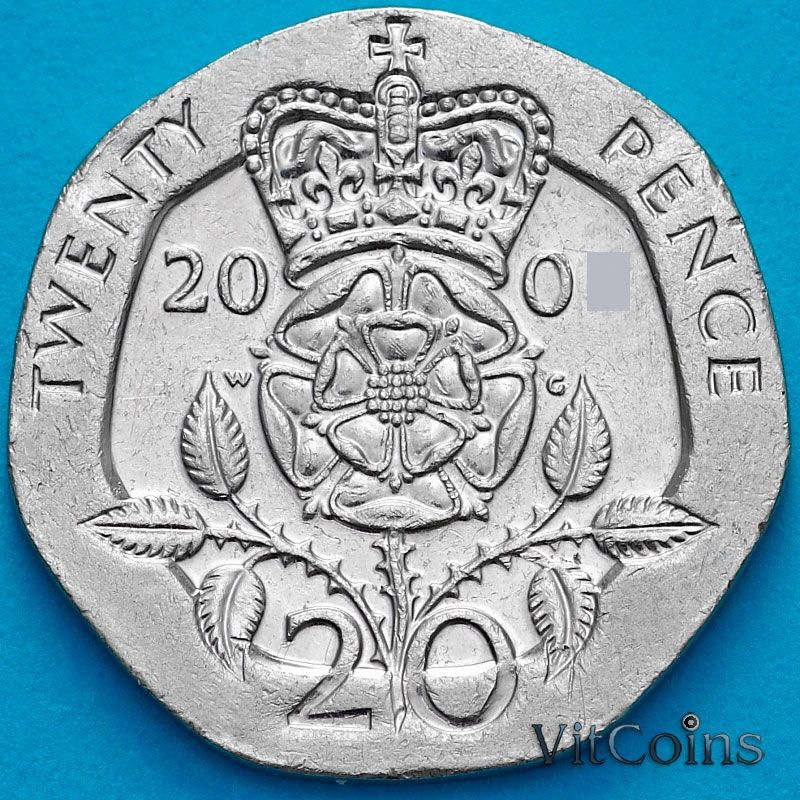 Монета Великобритании 20 пенсов 2003 год.