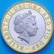 Монета Великобритания 2 фунта 2001 год. 100 лет Телеграфа Маркони. Proof