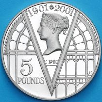 Великобритания 5 фунтов 2001 год. 100 лет со дня смерти Королевы Виктории. Proof