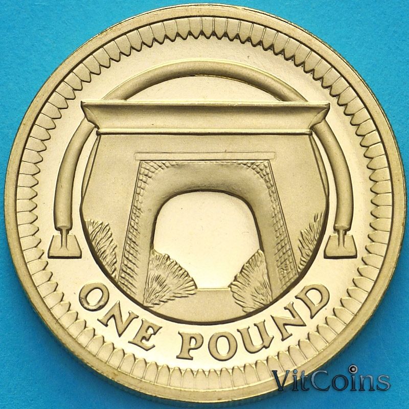 Монета Великобритания 1 фунт 2006 год. Египетский арочный мост. Proof