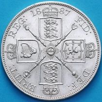 Великобритания 2 флорина (4 шиллинга) 1887 год. Серебро.