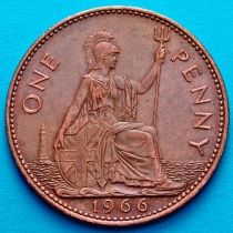 Великобритания 1 пенни 1966 год. 