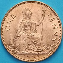 Великобритания 1 пенни 1967 год. 