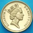 Монета Великобритания 1 фунт 1988 год. Коронованный королевский щит. Proof