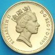 Монета Великобритания 1 фунт 1989 год. Шотландский чертополох. Proof
