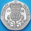 Монета Великобритания 20 пенсов 1988 год. Proof