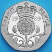 Монета Великобритания 20 пенсов 1989 год. Proof