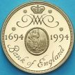 Монета Великобритании 2 фунта 1994 год. 300 лет Банку Англии. Proof